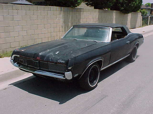 Black 1969 Mercury Cougar