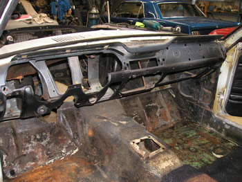 Dash and interior stripped.